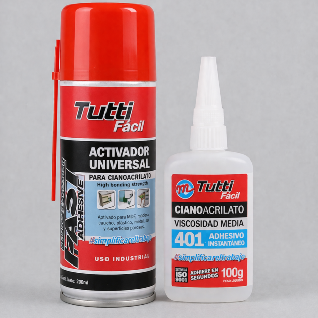 Tutti Fácil Set Lite — Cianoacrilato + Activador
